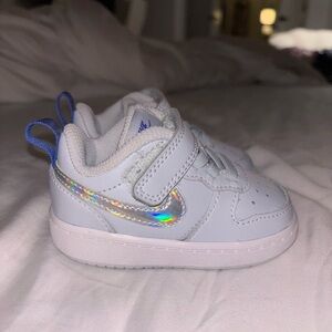 Nike Baby Light Blue Sneakers with Holographic Swoosh size 4C